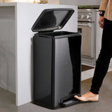 Tramontina 13 Gal 50L Kitchen Step Trash Can, Soft Close Lid Removable Liner Bin