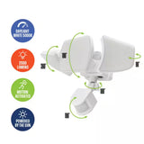 Westinghouse 2000-Lumen Solar Triple-Head LED Security Light with Motion Sensor