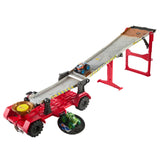Hot Wheels Monster Trucks Downhill Race & Go 4 ft. Track and Transporter Bundle