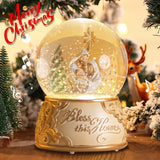 Christmas Music Snow Globe – Christmas Village Scene, Nativity, Holy Angel