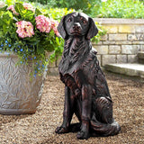 Member's Mark 29" Life-Size Sitting Golden Retriever Dog Statue, Metallic Copper Finish