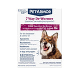 PetArmor 7 Way Chewable De-Wormer for Medium and Large Dogs, 12-count