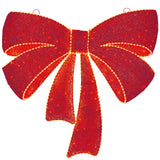 48" Red Christmas Bow with 651 LED Twinkle & Chasing Lights – Indoor/Outdoor Plug-In Holiday Decoration