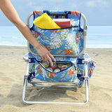 Tommy Bahama 5-Position Aluminum Folding Backpack Beach Chairs 2-Pack w/ Cooler