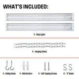 Westinghouse 5500-Lumen LED Shop Lights, Set of 2, Linkable 5000K Daylight