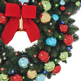 30" Disney Mickey Pre-Lit LED Wreath – 50 Warm White Lights Twinkle Mode & Timer