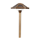 VOLT Premium Solid Brass Solar LED Pathway Lights, 2-Pack 40 LM Landscape Light