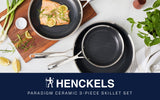 Henckels Paradigm Ceramic Nonstick Stainless Steel Fry Pan Set, 3-Piece
