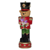 4Ft Christmas Nutcracker Bear Figurine Light Up Porch Resin Bear Statue Ornament