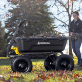 Gorilla Carts 9 Cu. Ft. Heavy Duty Poly Yard Dump Cart, 1400 lb Capacity Garden Utility Wagon