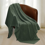 Monte & Jardin Jacquard Velvet Throw, 60" × 70", Braided Pattern 500 GSM Blanket