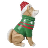 Holiday Dog Greeter Resin Porch Statue, Doodle Bernese Mountain Dog or Shiba Inu