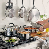 11-Piece KitchenAid 5-Ply Clad Stainless Steel Cookware Set – Induction Compatible
