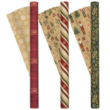 Kirkland Signature Double-Sided Kraft Gift Wrap, 6 Rolls 540 sq. ft., Gift Pack
