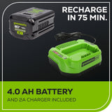Greenworks 80V Brushless Cordless Leaf Blower Kit with 4.0Ah Battery