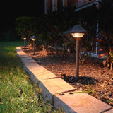 VOLT Premium Solid Brass Solar LED Pathway Lights, 2-Pack 40 LM Landscape Light