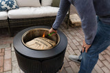 TIKI Brand 25" Celebration Smokeless Fire Pit with Cover, Wood & Pellet Burning