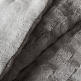 FRYE 3-Pc Faux Rabbit Fur Comforter Set - Basketweave 930 GSM Comforter & Shams