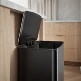Kohler 45L Stainless Steel Step Trash Can, 13-Gal Bag Compatible Quiet-Close Lid