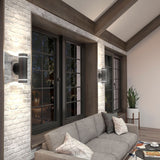 Artika 11.14" Indoor/Outdoor 2-Bulb Vertical Wall Light Black or Stainless Steel