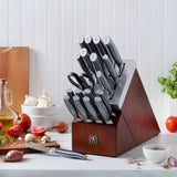 Henckels 20-Piece Forged German Stainless Steel Knife Set w/ Block & Sharpener