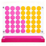 Acrylic 4-in-a-Row Strategy Game, Clear Frame, 42 Discs & Storage Base, 2 Player