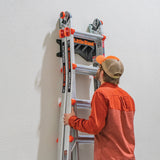 Little Giant MegaLite M18 Multi-Position Telescoping Ladder with Wall-Mount Ladder Rack, Type IA 300 lb Rated