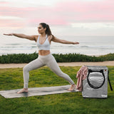CleverMade Foldable Rolling Tote Bag, Swivel Wheels, 90L Capacity, 75 lb Limit