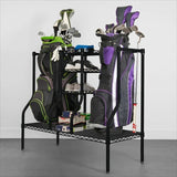 SafeRacks Golf Bag and Equipment Storage Steel Rack for Two Tour Sized Cart Bags