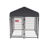 Lucky Dog 4'X4' STAY Series Studio Jr. Dog Kennel with Privacy Screen