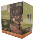 Mainstays 2 pack 60 Lumens Spotlight Set, 3000K Solar LED Landscape Spot Light