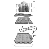 3 Real Basalt Stone Bubblers Fountains - Triple Basalt Stone Columns Fountain Kit