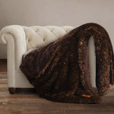 FRYE Arctic Luxe Faux Fur Throw, 60" × 70", 830 GSM Reversible Polyester Blanket