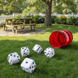 EastPoint Huge Yahtzee Set Includes (5) 5" Foam Dice, Pop-up Bucket & Score Card
