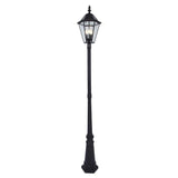 Lutec 89" H Outdoor LED Solar Post Light - 300 lm Aluminum Vintage Street Light