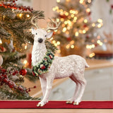 Fitz & Floyd 16.75" Woodland Holiday Standing Ceramic Deer Figurine