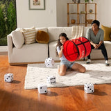 EastPoint Huge Yahtzee Set Includes (5) 5" Foam Dice, Pop-up Bucket & Score Card