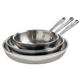 T-fal Pro Tri-Ply Stainless Steel Frypan Set of 3, 8", 10" & 12" Cookware Set