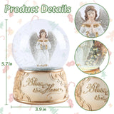 Christmas Music Snow Globe – Christmas Village Scene, Nativity, Holy Angel