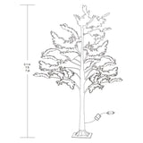 Flocked Cedar Tree 7ft Pre Lit 240 Warm White LED Light Indoor Outdoor Christmas