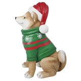 Holiday Dog Greeter Resin Porch Statue, Doodle Bernese Mountain Dog or Shiba Inu