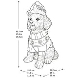 Holiday Dog Greeter Resin Porch Statue, Doodle Bernese Mountain Dog or Shiba Inu