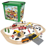BRIO Lift & Load Railway Set with Storage, 85 pc & Battery-Powered Freight Train