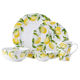 40-Piece Mikasa Lemons Bone China Dinnerware Set – Service for 8
