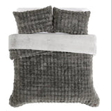 Frye 3-piece Faux Fur Comforter Set, Faux Rabbit Fur 1 Comforter, 2 Shams