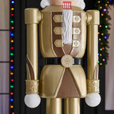 Home Accents Holiday 8 ft. Giant Gold LED Nutcracker with LifeEyes LCD Eyes and 11 Holiday Tunes