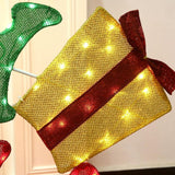 5 ft. Pre-Lit Merry Christmas Sign with 357 Red and Green LEDs, 8 Lighting Modes and Timer