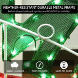 5 ft. Pre-Lit Merry Christmas Sign with 357 Red and Green LEDs, 8 Lighting Modes and Timer