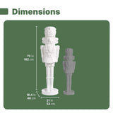 Step2 6 ft. Paintable White Nutcracker Prince Outdoor Christmas Yard Statue