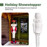 Step2 6 ft. Paintable White Nutcracker Prince Outdoor Christmas Yard Statue